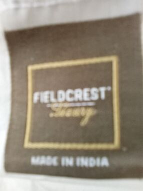 Fieldcrest Luxury Bedding Label - Brown and Gold Tag Queen Yeah